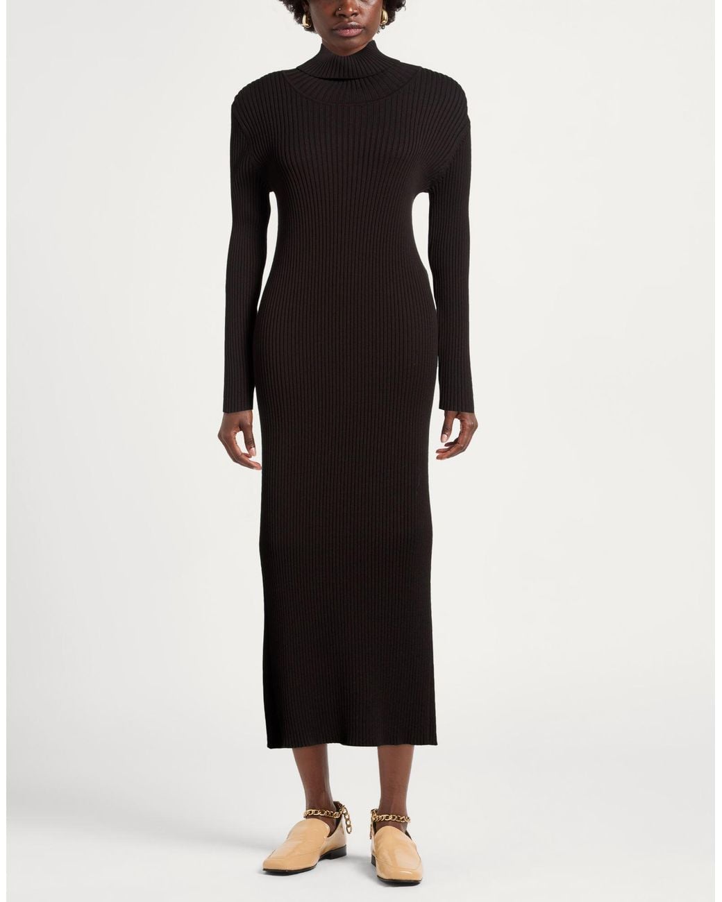 P.A.R.O.S.H. Black Midi Dress