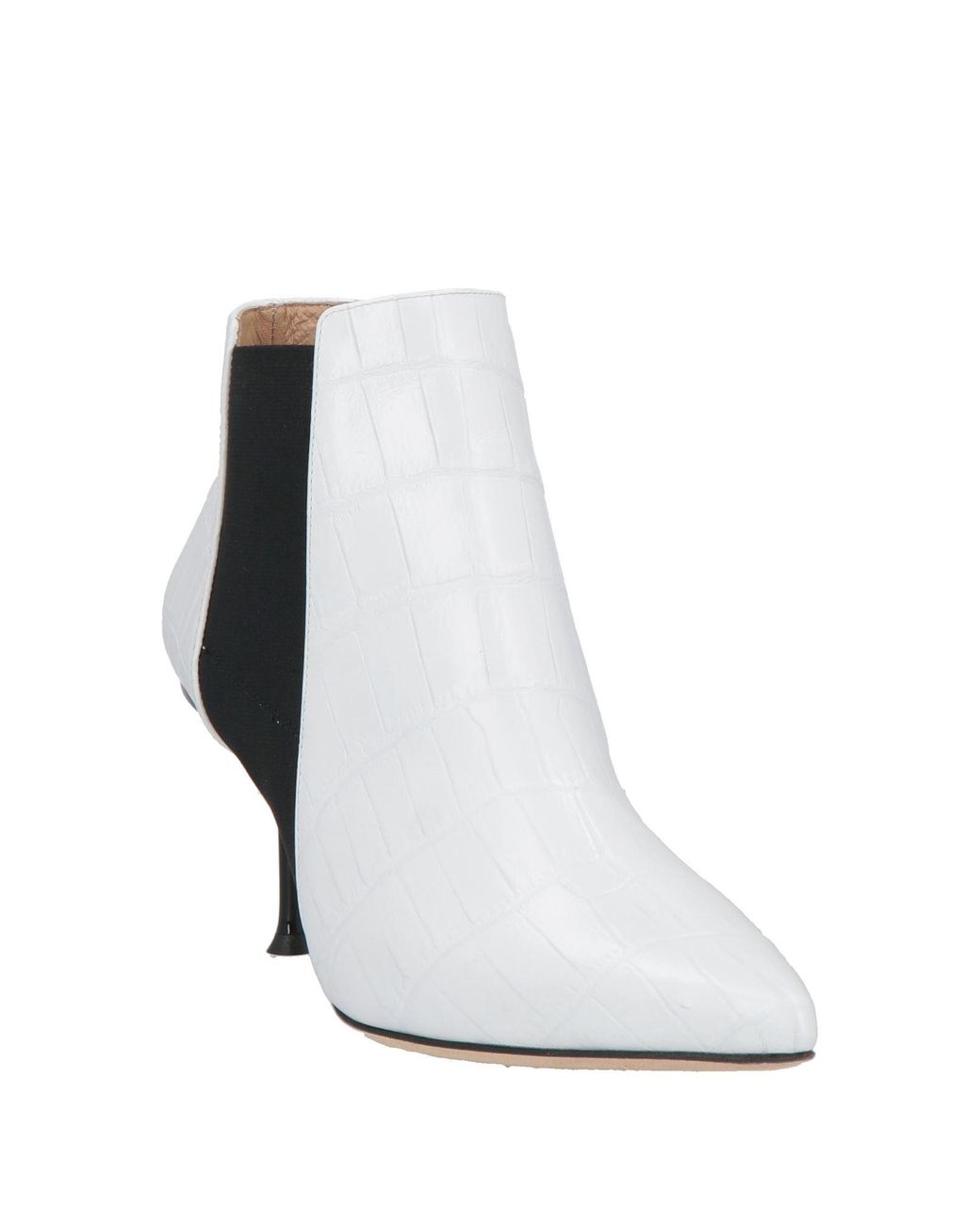 Sergio Rossi White Ankle Boots