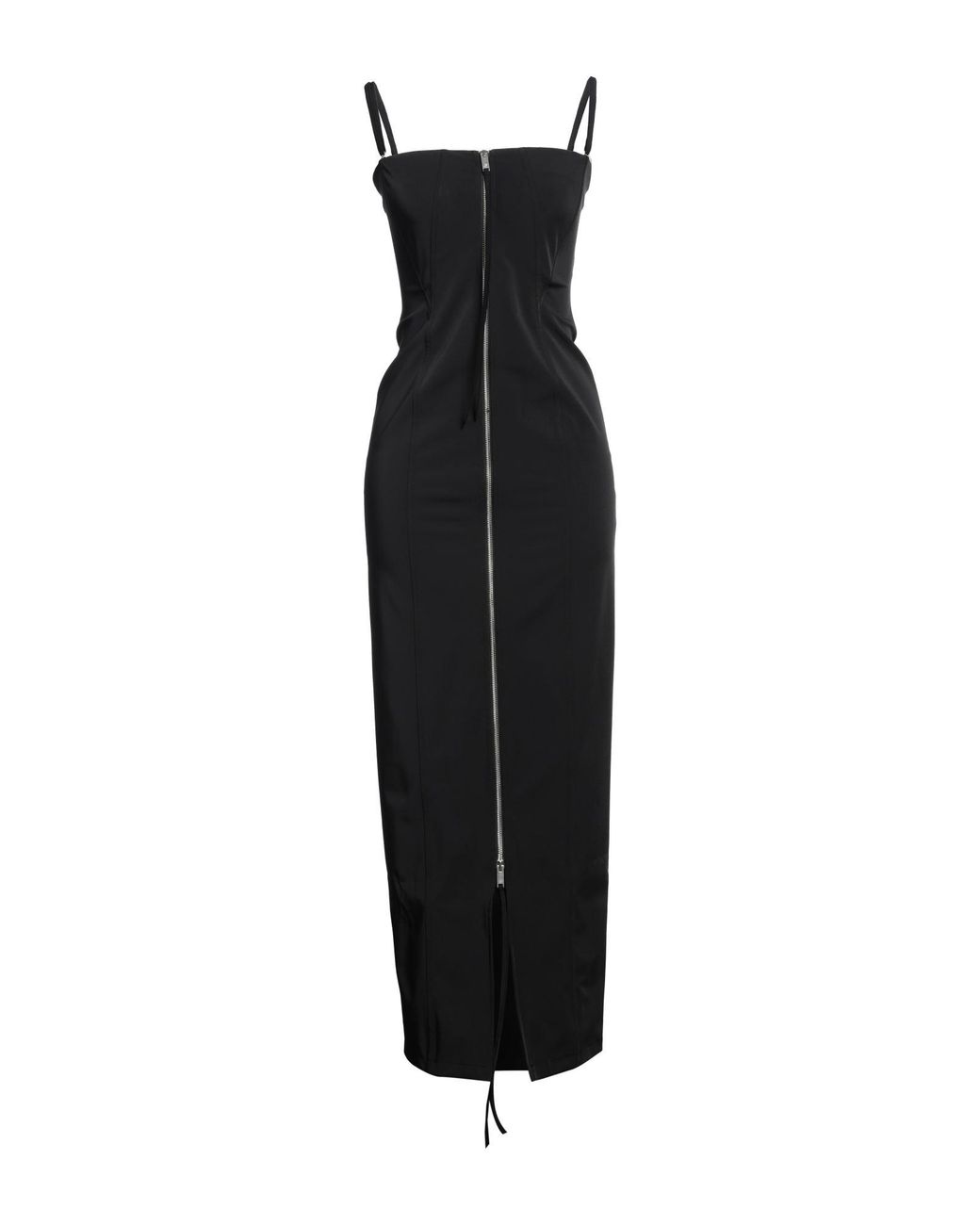 Blumarine Black Maxi Dress Polyester, Elastane