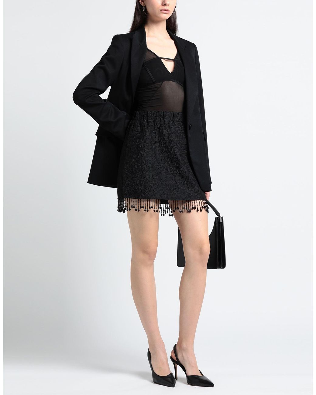 Ganni Black Mini Skirt