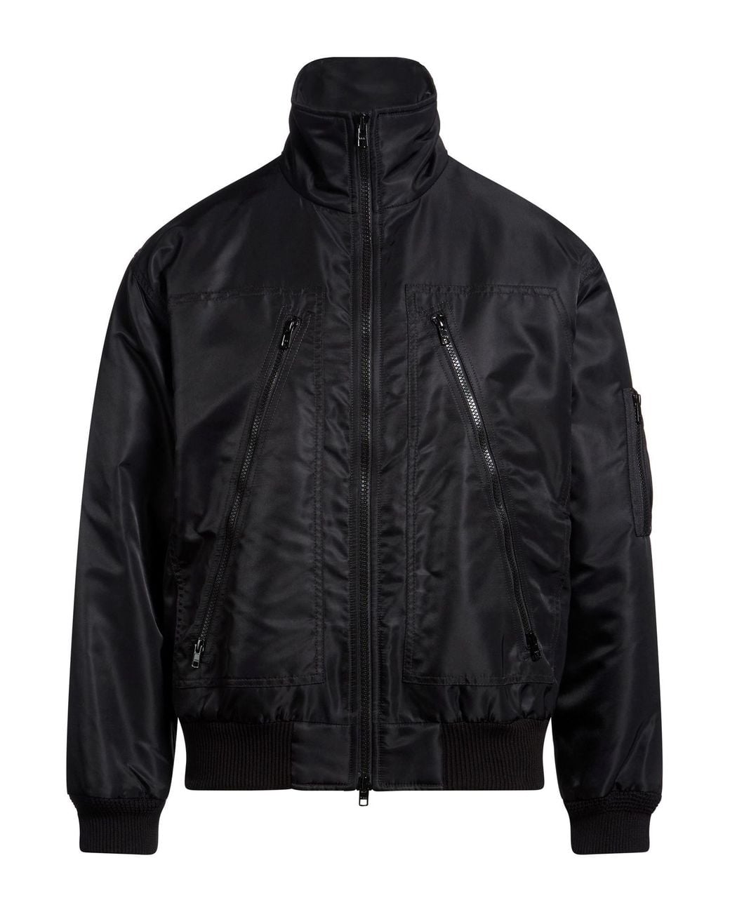 MM6 by Maison Margiela Black Jacket Polyamide for men