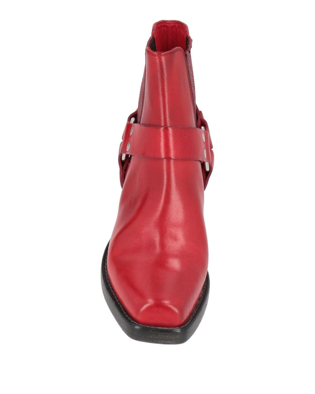 Re/done Red Ankle Boots