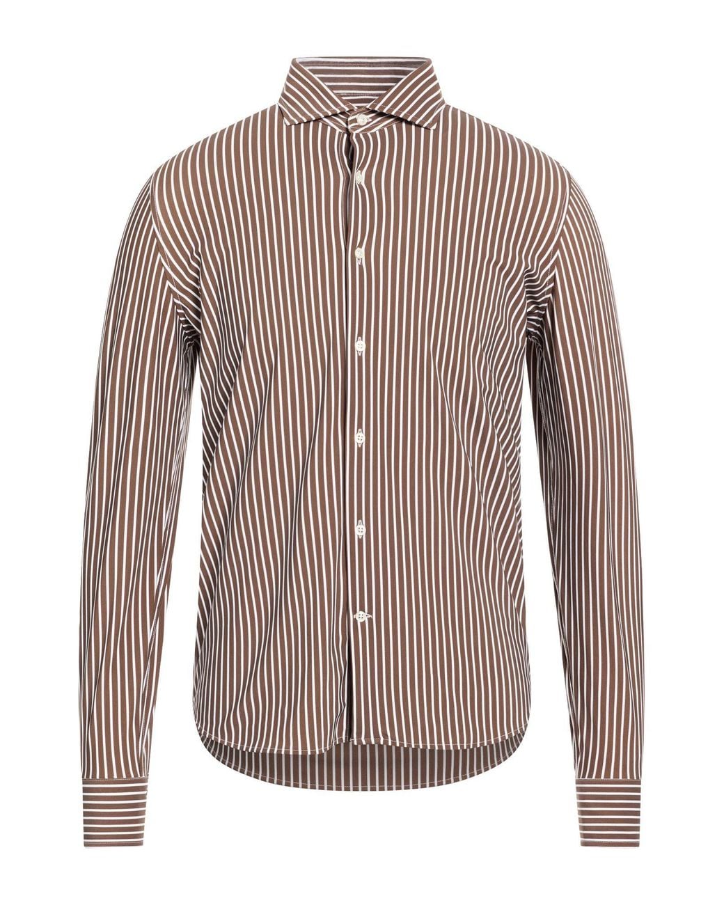 Ghirardelli Brown Shirt Polyamide, Elastane for men