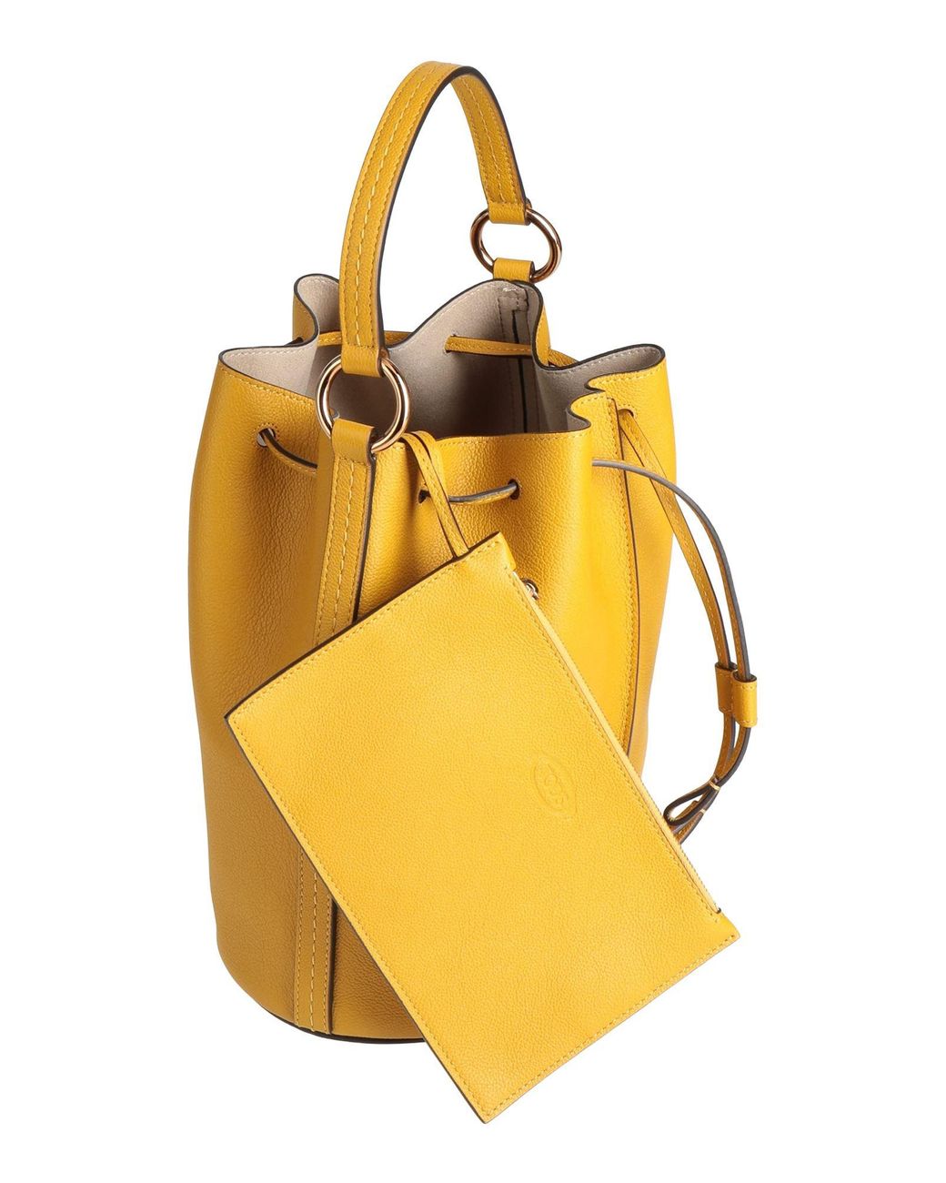 Tod's Yellow Handbag Leather
