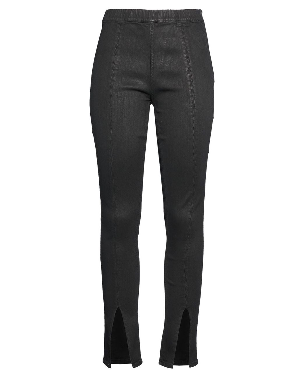 Rick Owens Gray Jeans Cotton, Elastomultiester, Rubber