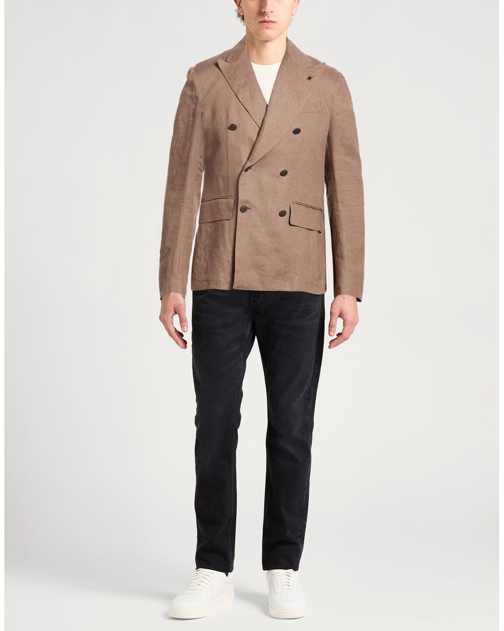 Messagerie Brown Blazer Linen for men