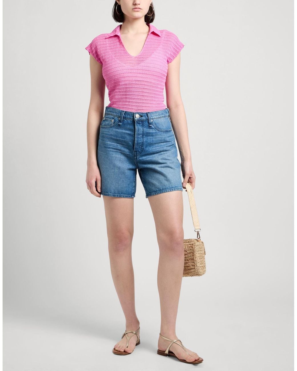 120% Lino Pink Sweater Linen