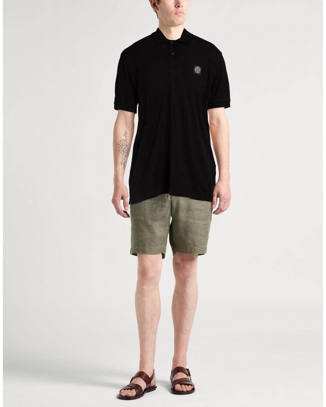 Stone Island Black Polo Shirt for men