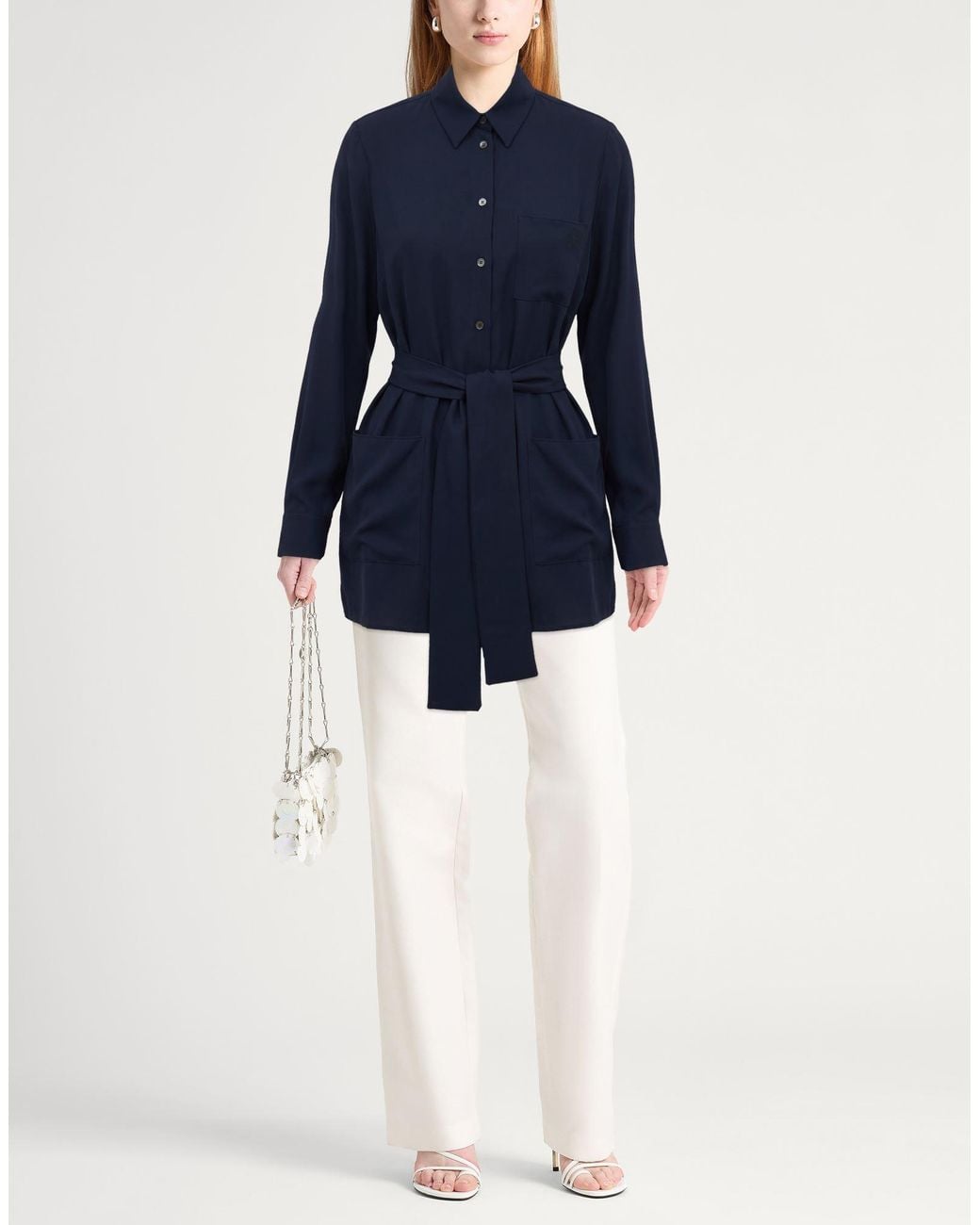 Loewe Blue Shirt Silk, Polyester