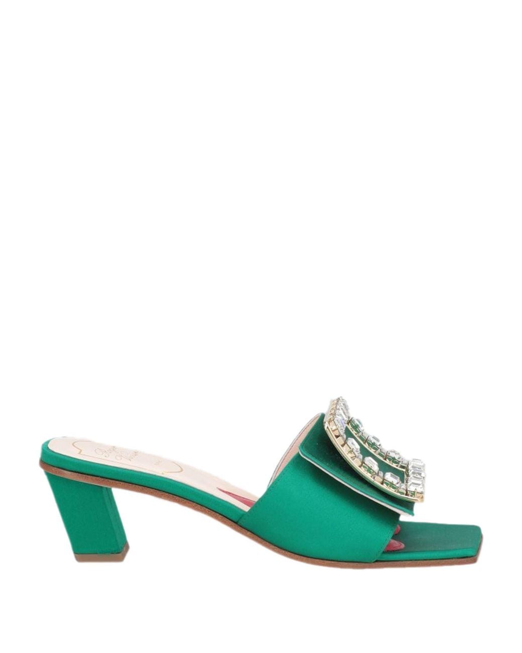 Roger Vivier Green Sandals Textile Fibers