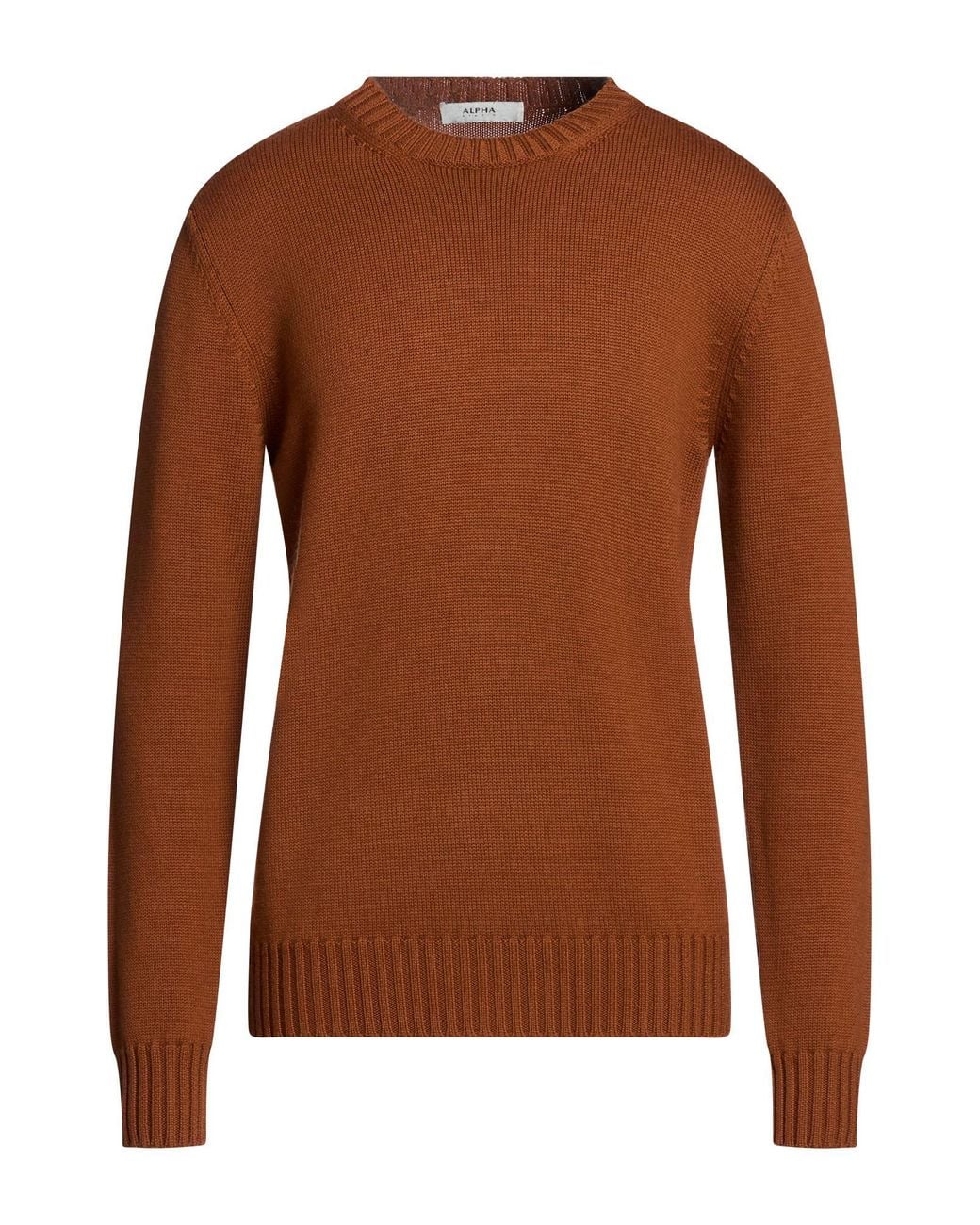 Alpha Studio Brown Sweater Wool for men