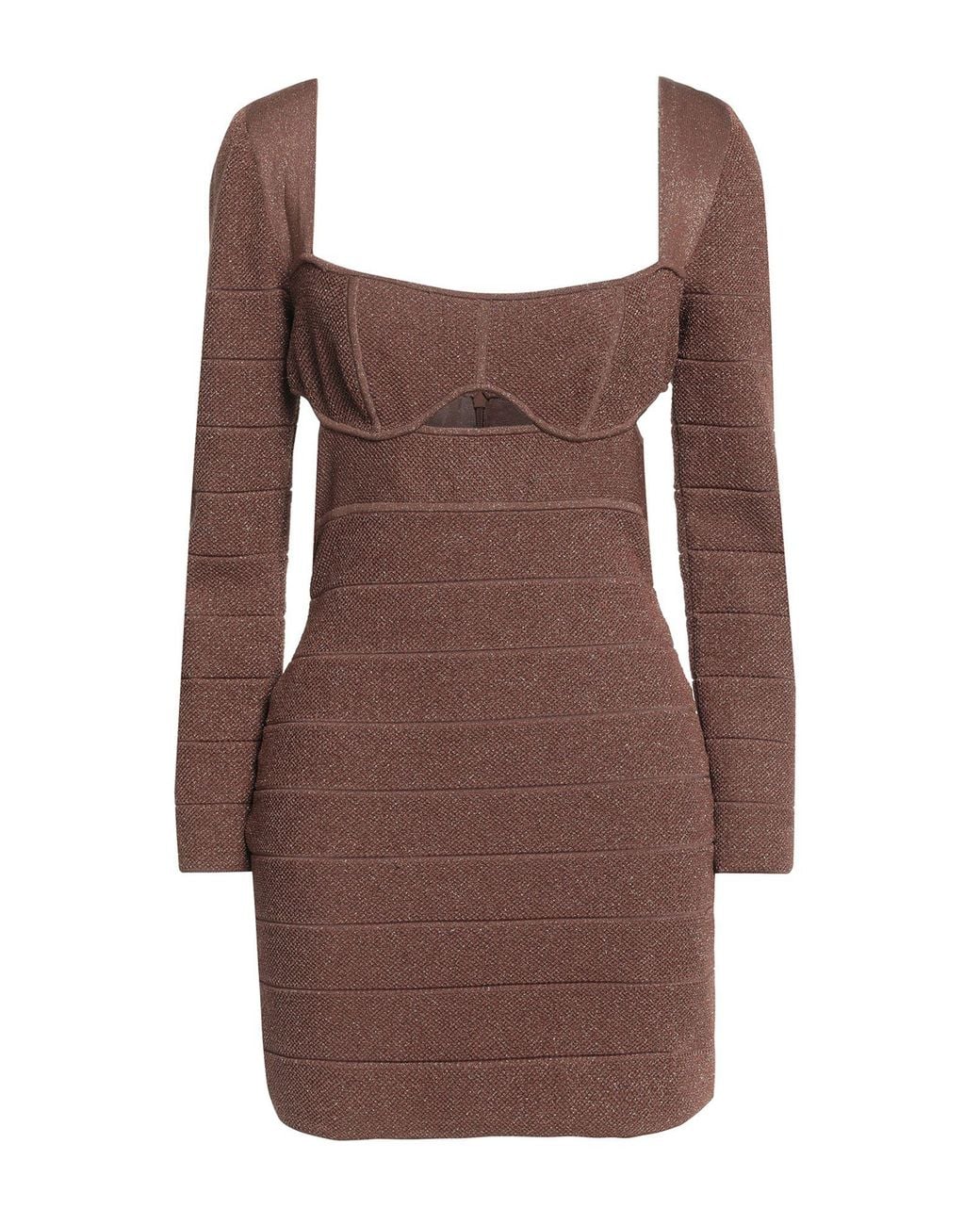 Hervé Léger Brown Mini Dress