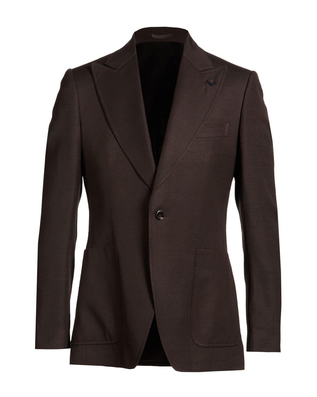Lardini Black Blazer Viscose, Silk for men