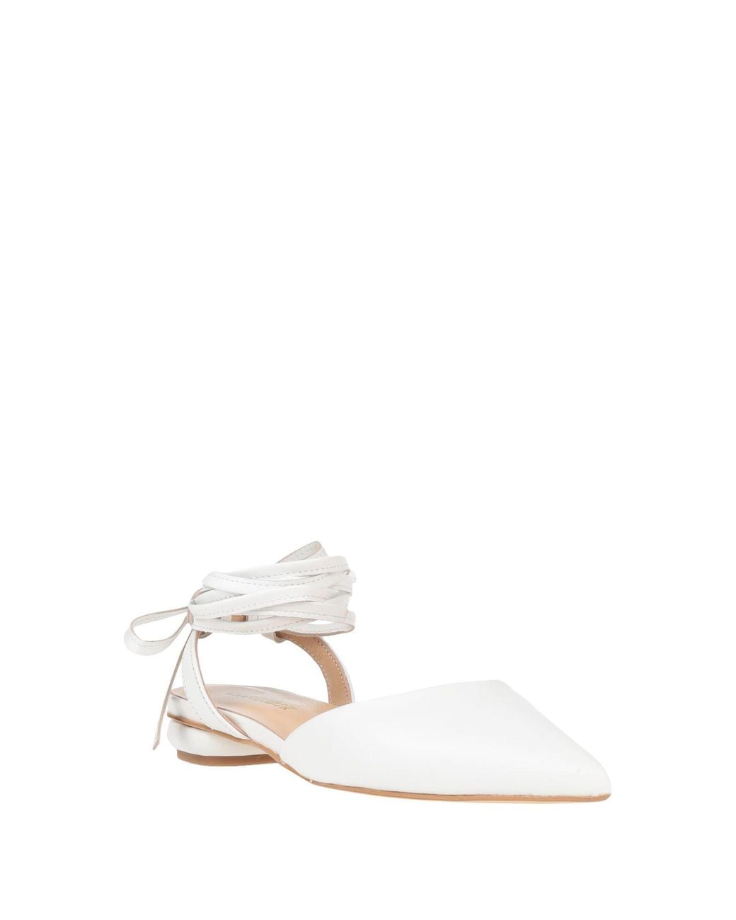 CafeNoir White Ballet Flats