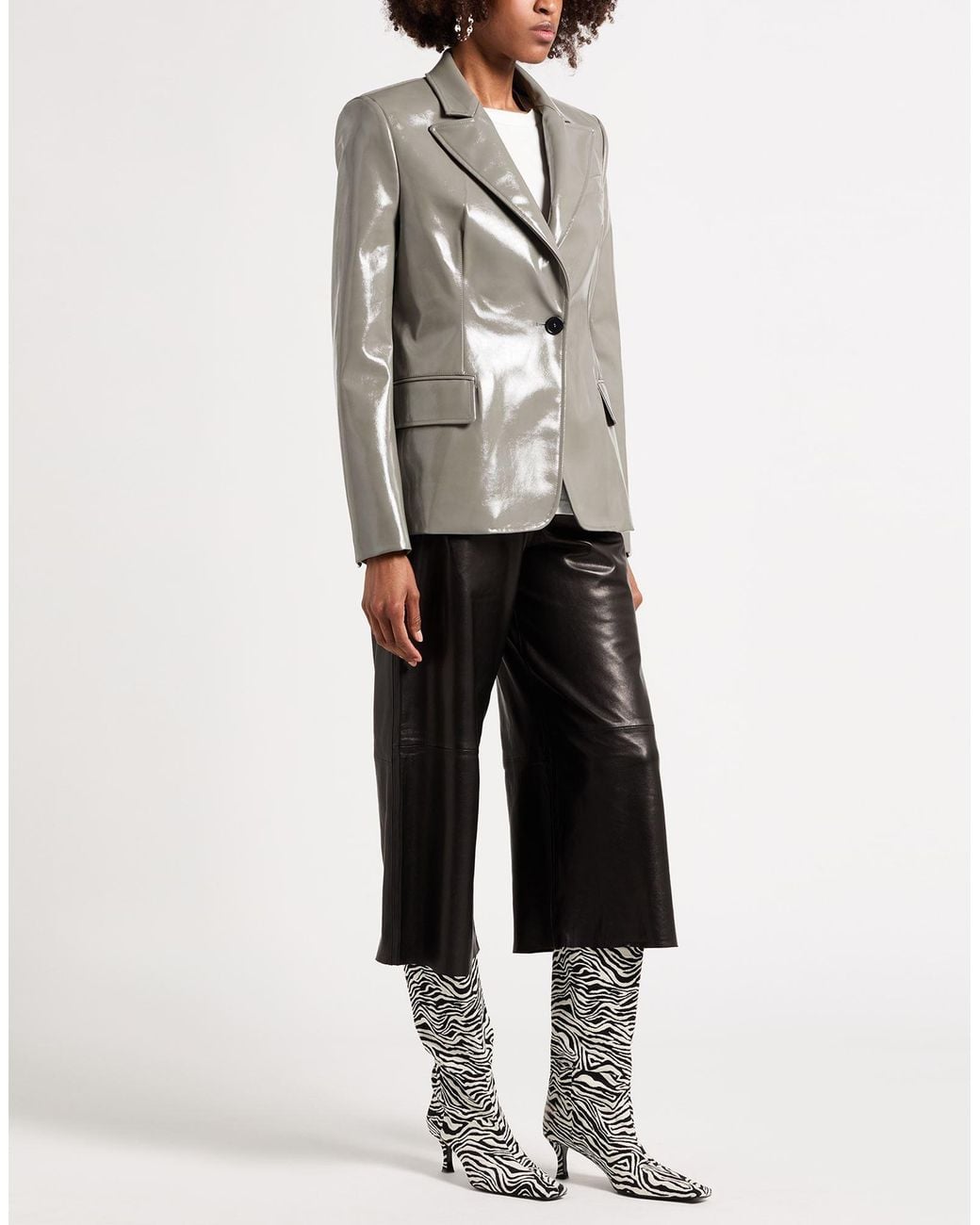 MSGM Brown Blazer Polyester