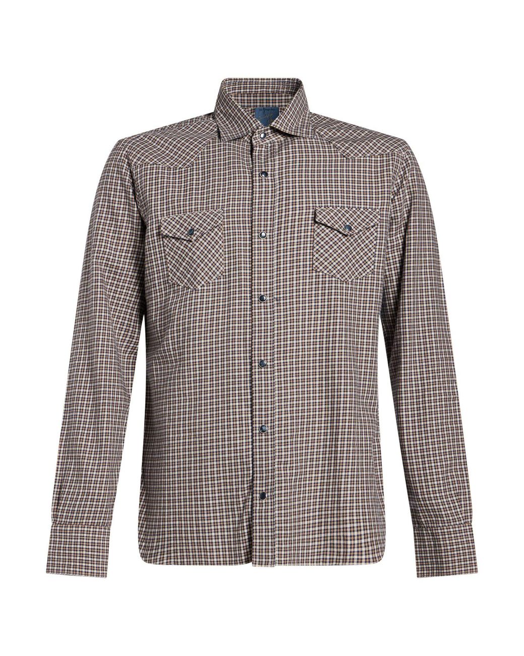 Barba Napoli Gray Shirt Cotton for men