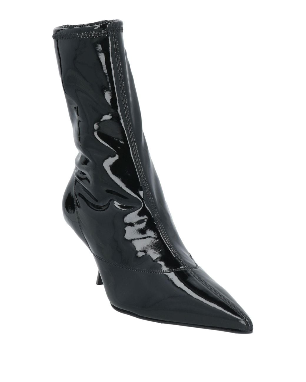 Sergio Rossi Black Ankle Boots Textile Fibers