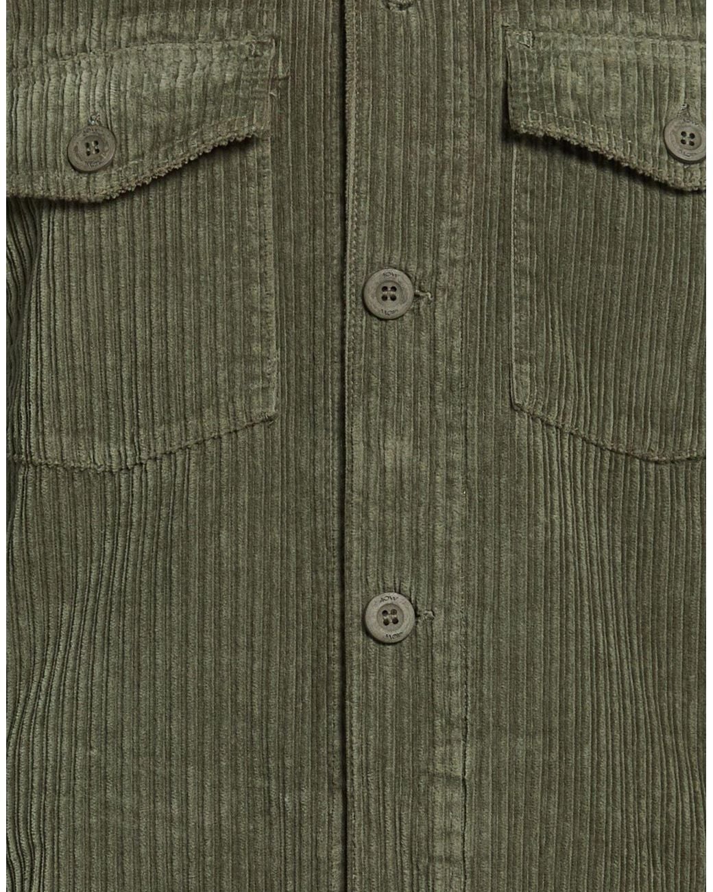 40weft Green Military Jacket Cotton, Elastane for men