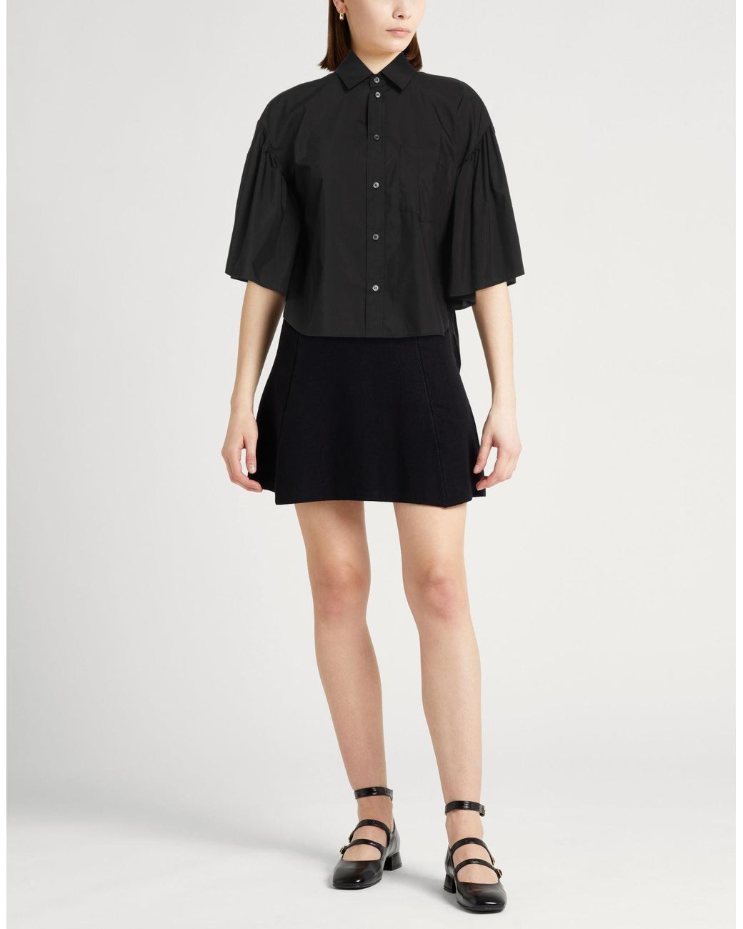 RED Valentino Black Shirt Cotton, Polyester