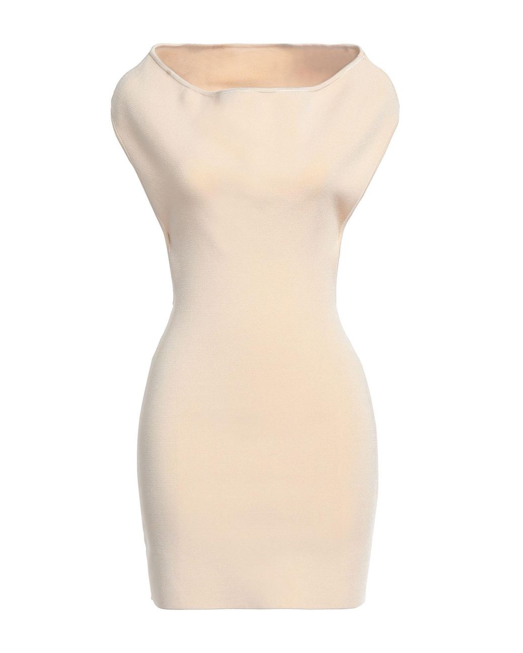 Jacquemus Natural Mini Dress Viscose, Elastane