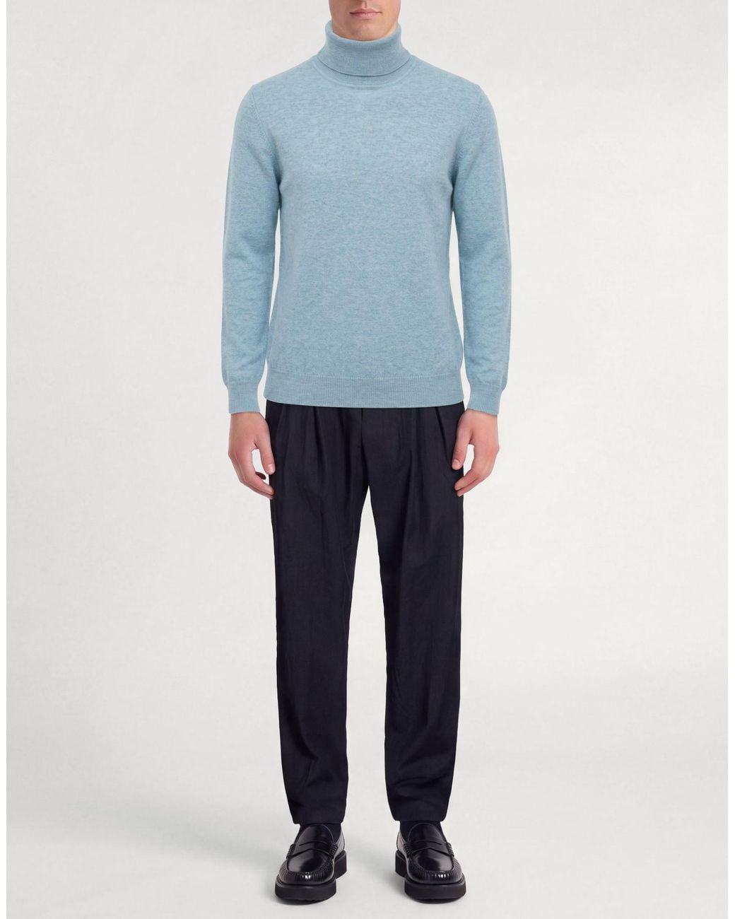 Fedeli Blue Turtlenecks for men