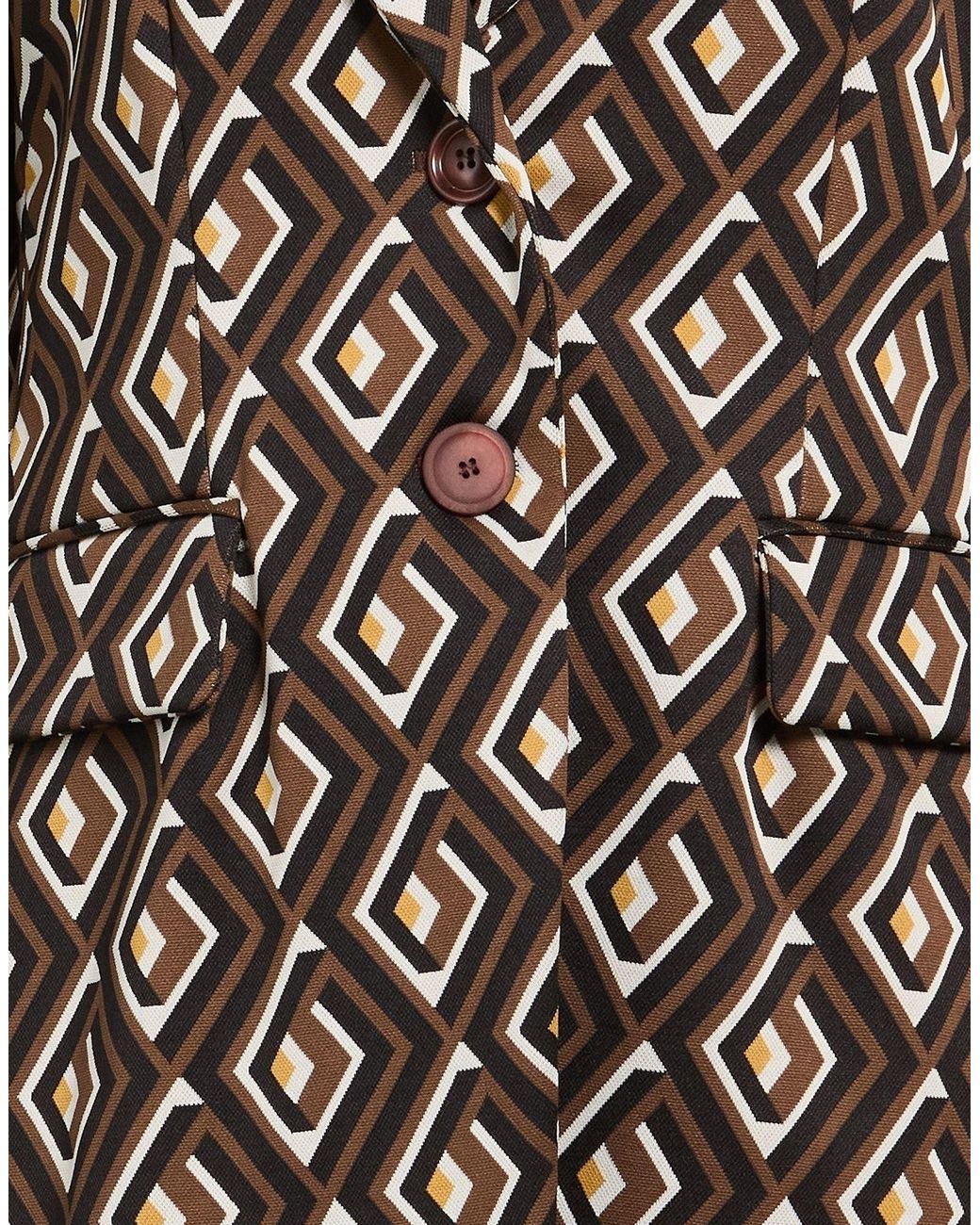 Maliparmi Brown Blazer Polyamide, Elastane