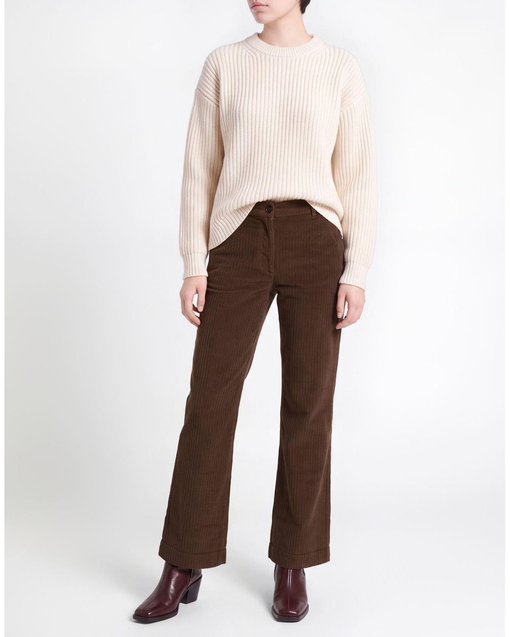 Hartford Brown Pants Cotton