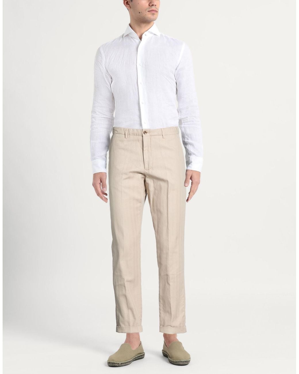Briglia 1949 Natural Pants Cotton, Linen, Elastane for men
