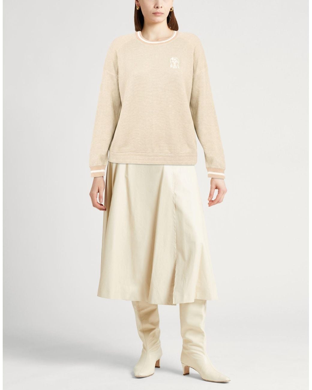 Brunello Cucinelli Natural Sweatshirt Cotton, Viscose, Polyester