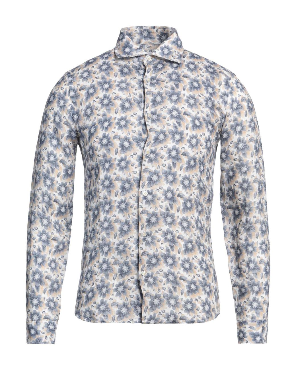 Manuel Ritz Blue Shirt Linen for men