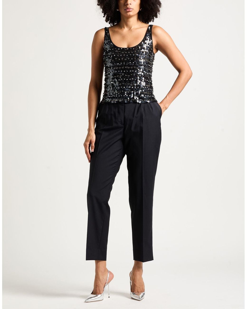 Patrizia Pepe Black Top Polyamide