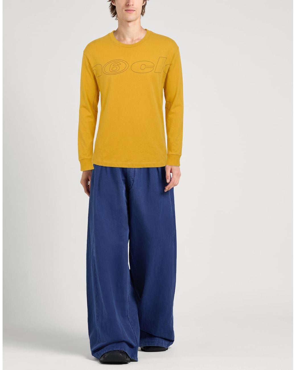 MM6 by Maison Margiela Yellow T-Shirt Cotton for men