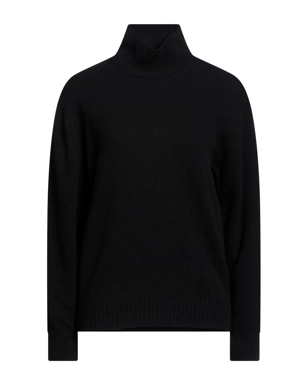N.O.W. ANDREA ROSATI CASHMERE Black Turtleneck Wool, Viscose, Cashmere, Nylon
