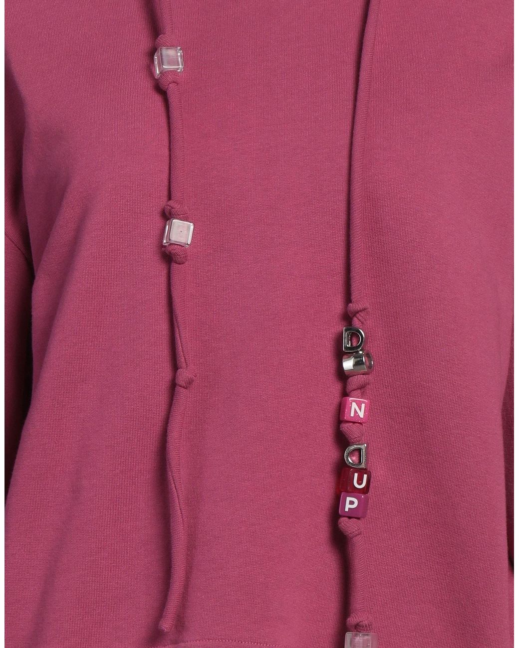 Dondup Red Sweatshirt Cotton, Elastane