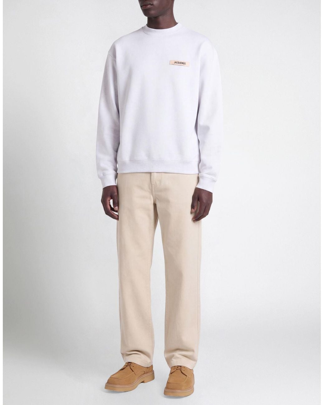 Jacquemus White Light Sweatshirt Cotton for men