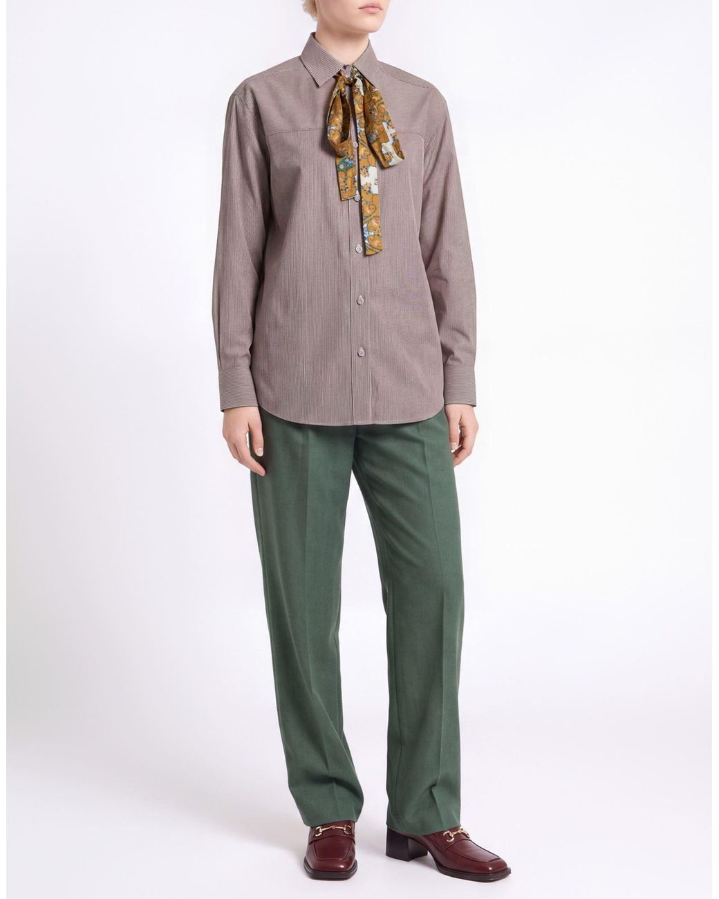 Paul & Joe Gray Shirt Virgin Wool, Silk