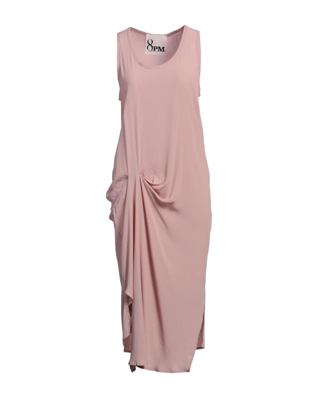 8pm Pink Midi Dress Acetate, Silk