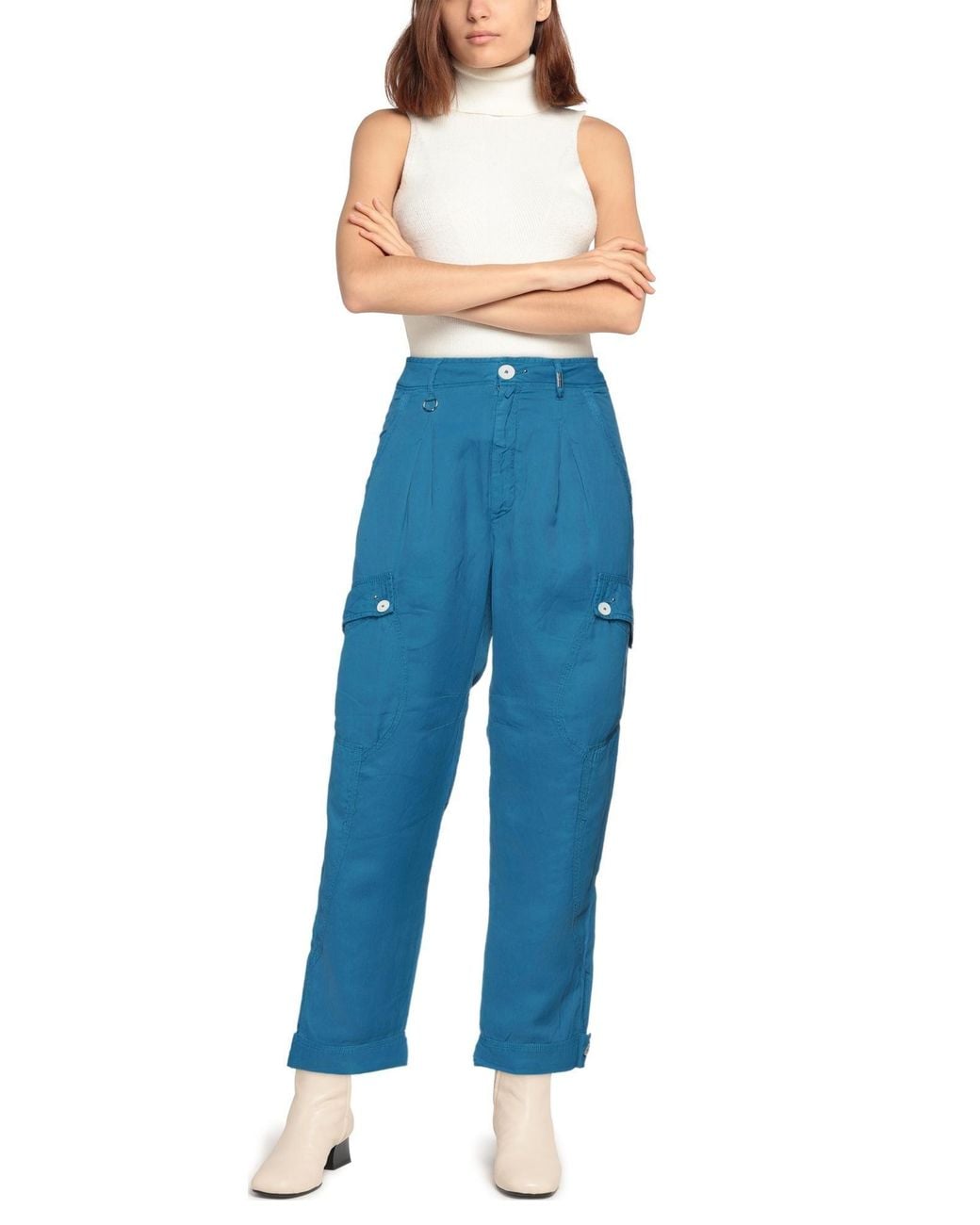 Pantalon High en coloris Blue