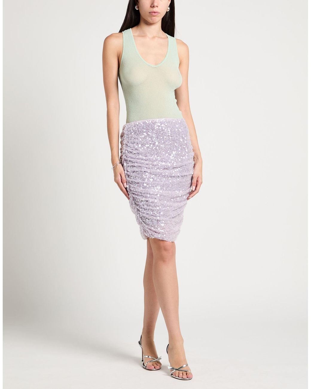 Aniye By Purple Lilac Midi Skirt Polyester, Elastane