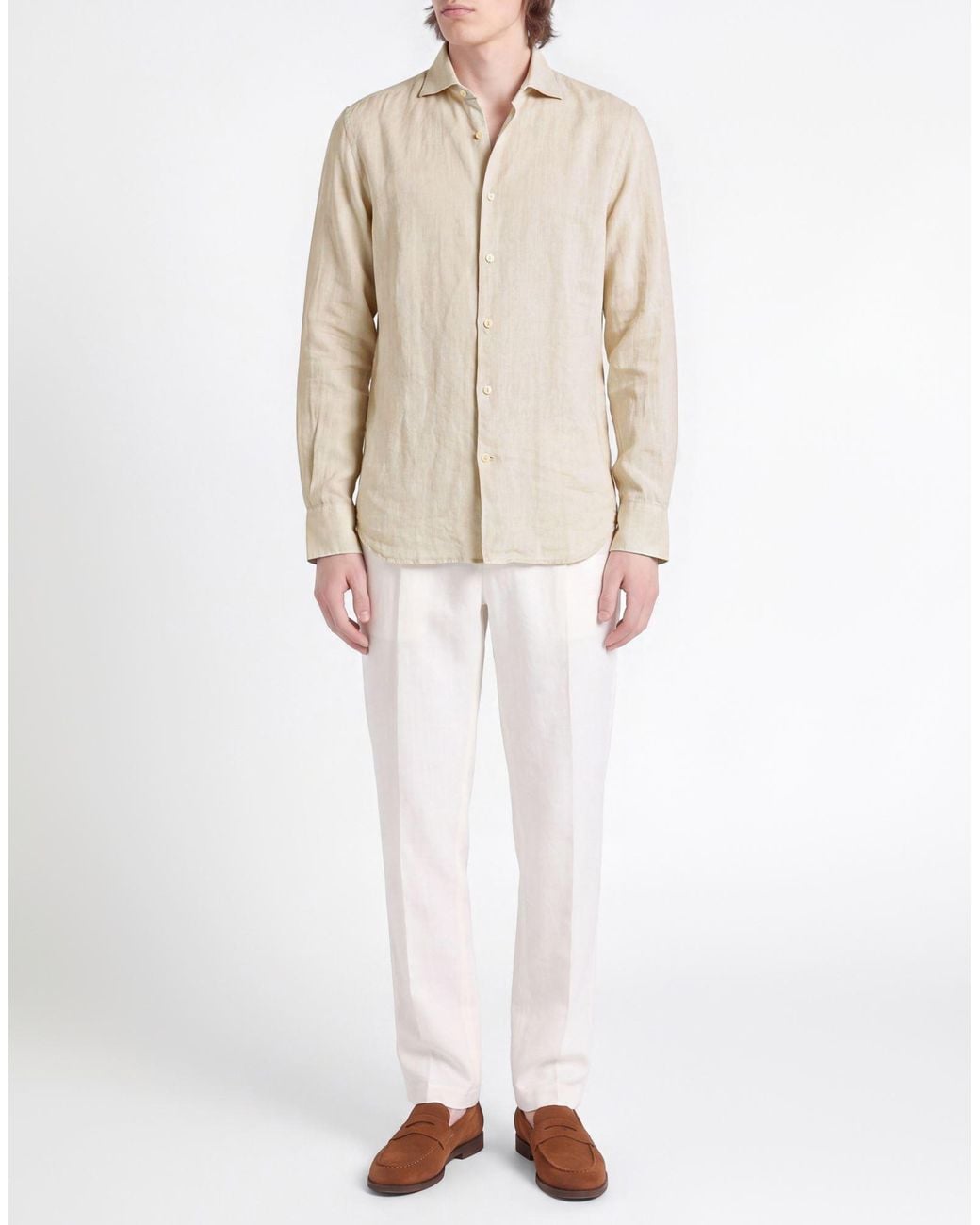 Mc2 Saint Barth White Shirt Linen for men