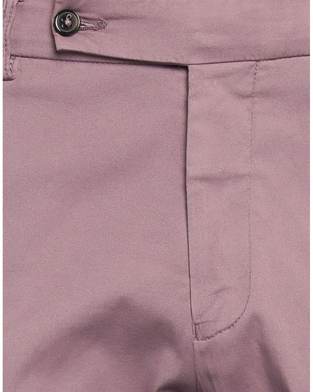 Berwich Purple Pants Cotton, Silk, Elastane for men