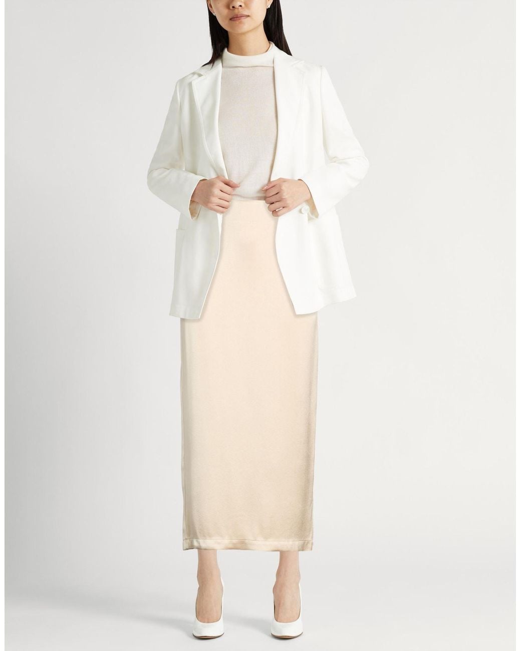Alysi Natural Midi Skirt