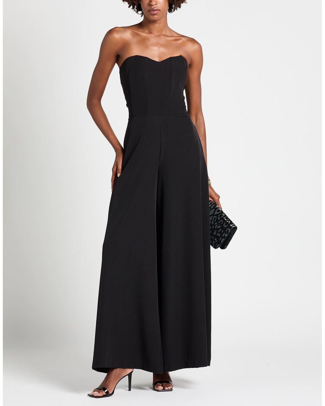 Siste's Black Jumpsuit Polyester, Elastane