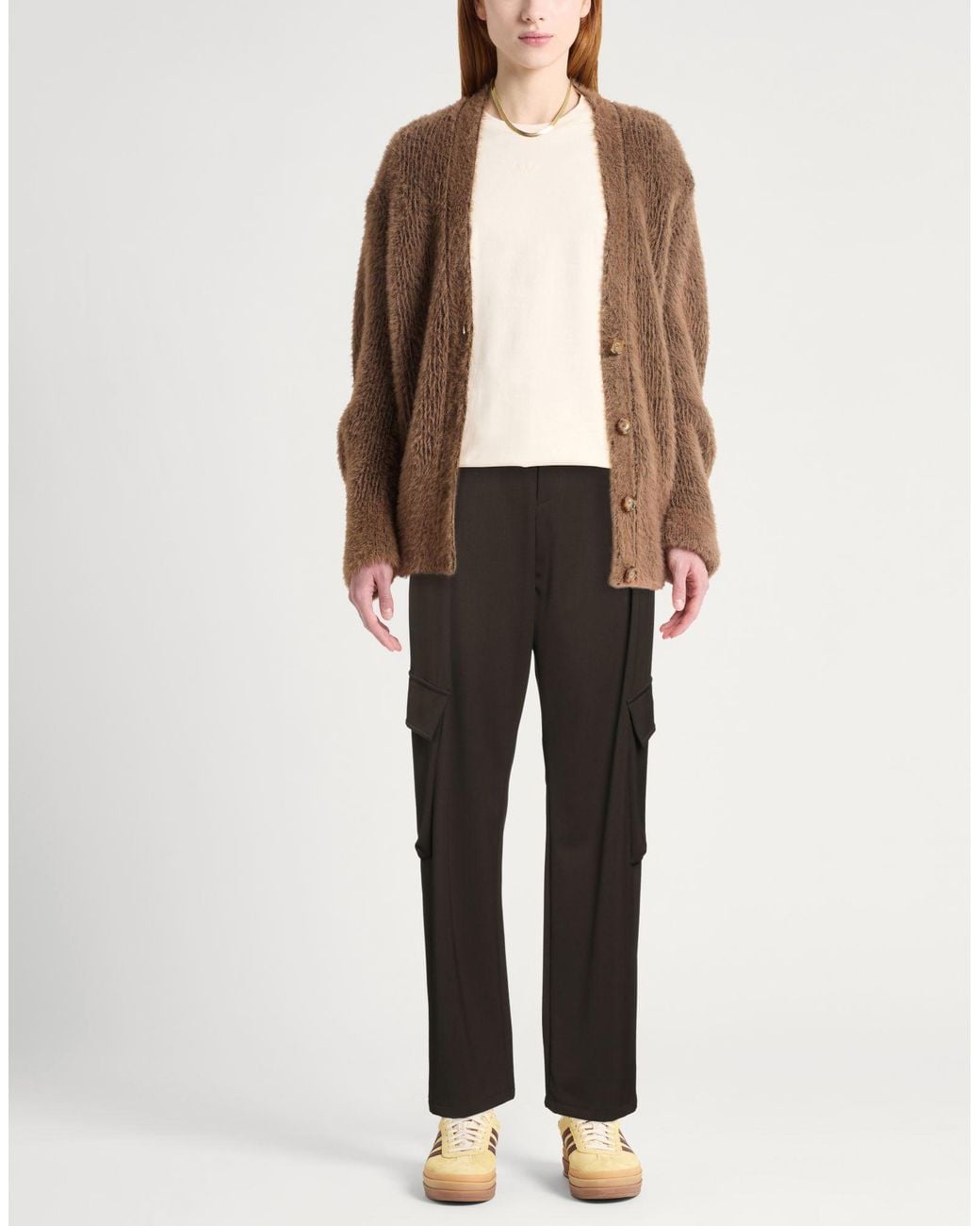 N°21 Black Military Pants Polyester, Wool, Elastane