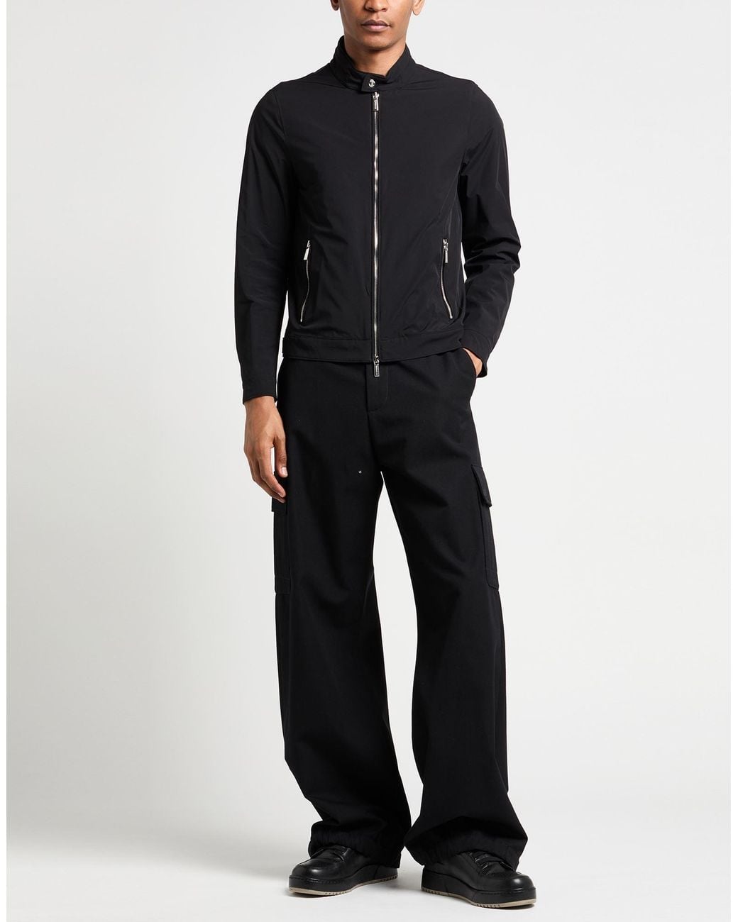 Moorer Black Jacket Polyamide, Polyurethane for men