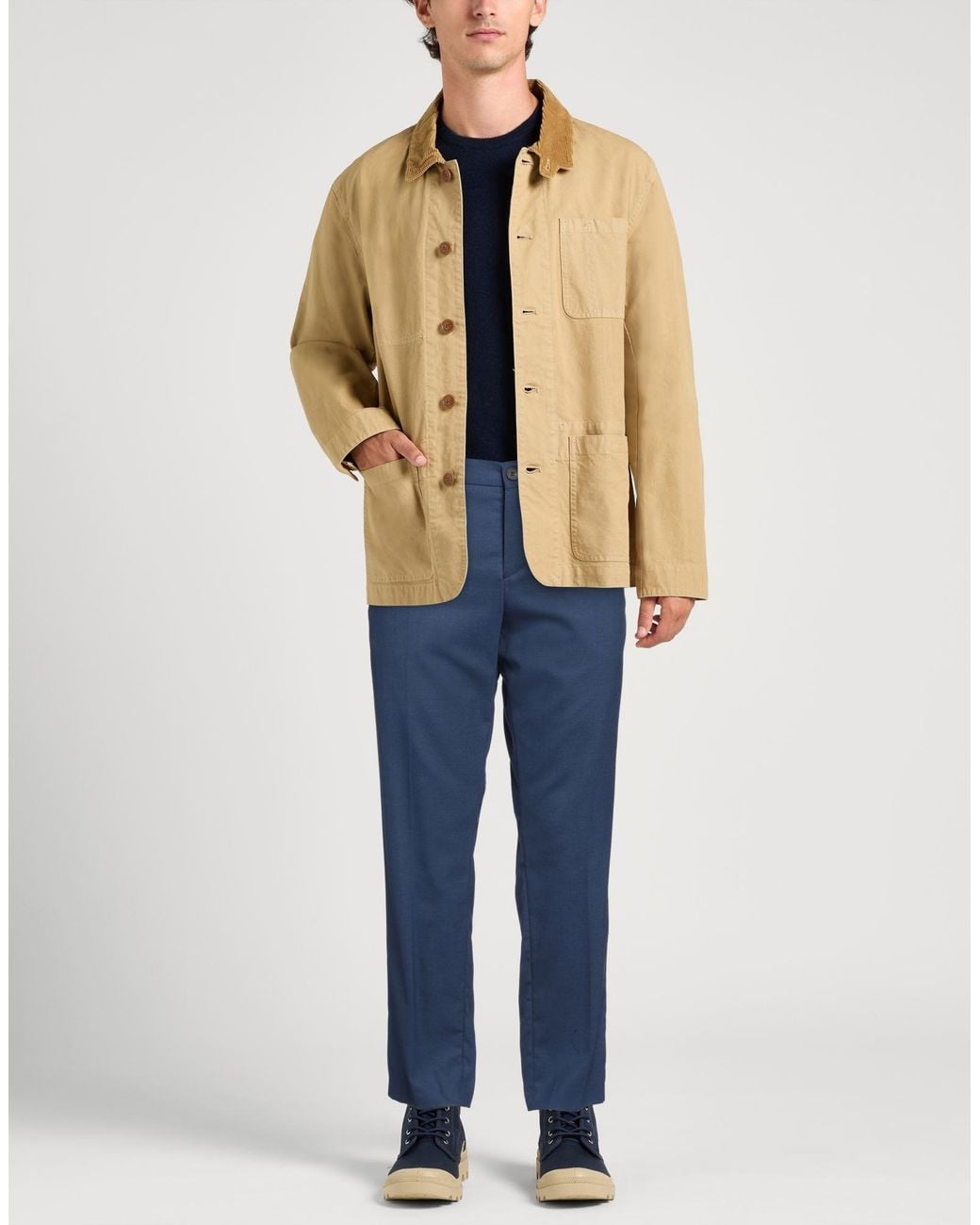 SELECTED Blue Pants Polyester, Wool, Viscose, Elastane for men