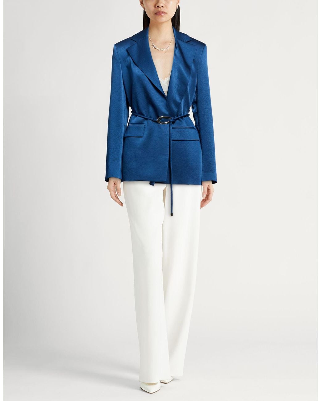 Liu Jo Blue Blazer Polyester