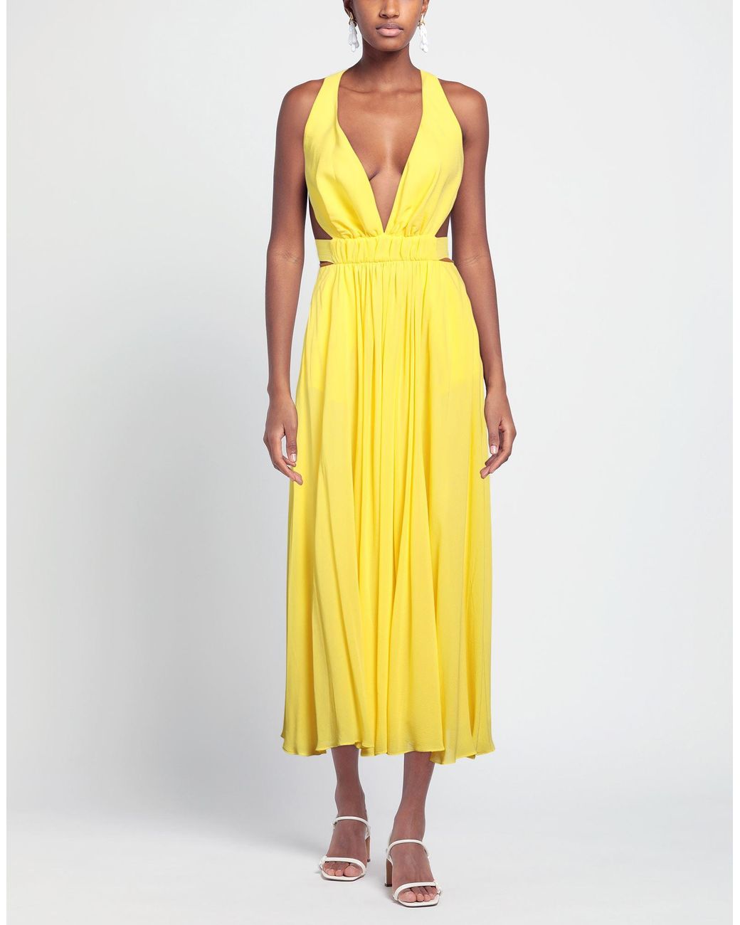 Trussardi Yellow Midi Dress