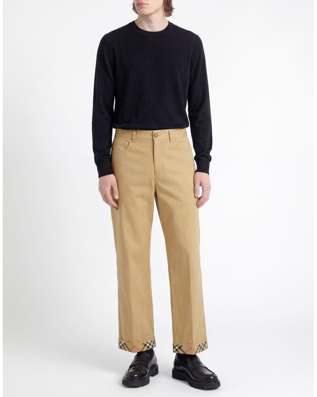 Burberry Natural Pants Cotton for men