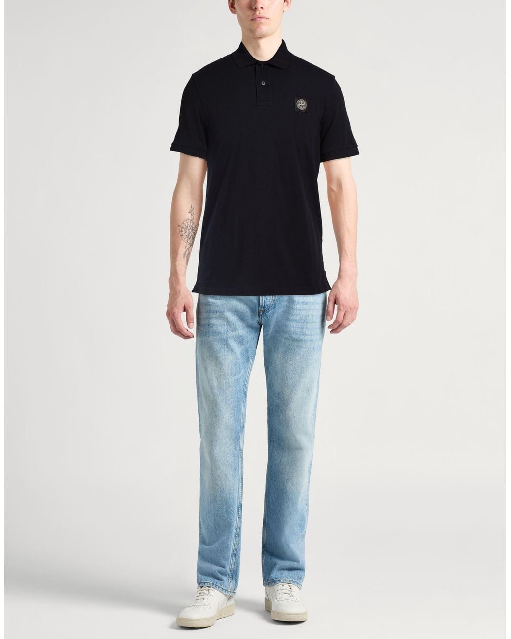 Stone Island Black Polo Shirt for men